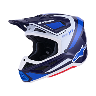 Alpinestars Motocross Helmet S-M7 Rise - Blue / White