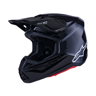 Alpinestars Motocross Helmet S-M7 Solid - Black