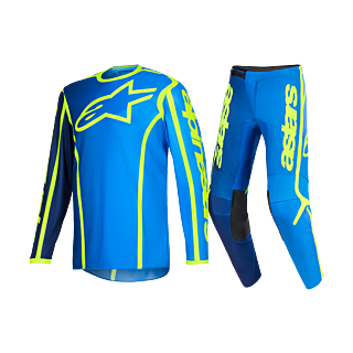 Alpinestars Motocross Gear 2026 Fluid Apex - Blue / Fluo Yellow
