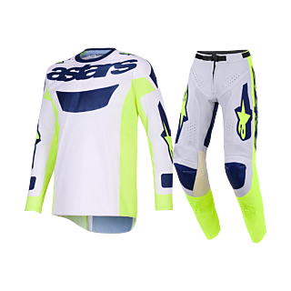Alpinestars Motocross Gear 2026 Racer Air Riway - Light Grey / Fluo Yellow / Blue