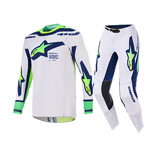 Alpinestars Motocross Gear 2026 Supertech Vista - Light Grey / Fluo Yellow / Blue