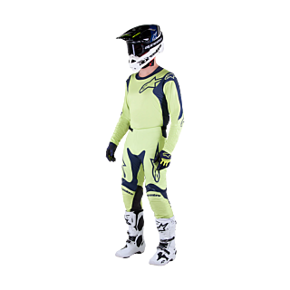Alpinestars Motocross Gear Racer Hoen - Night Navy / Fluo Green