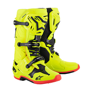 Alpinestars Motocross Boots Tech 10 - Fluo Yellow / Black / Fluo Red