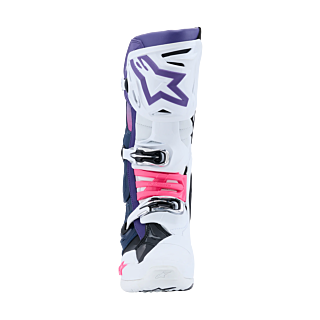 Alpinestars Motocross Boots Tech 10 - White / Violet / Navy / Blue / Fluo Pink