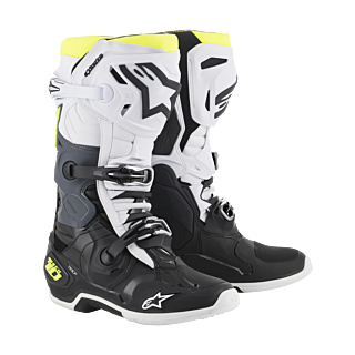 Alpinestars Motocross Boots Tech 10 - Black / White / Fluo Yellow