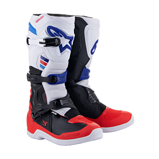 Alpinestars Motocross Boots Tech 3 - White / Red / Dark Blue