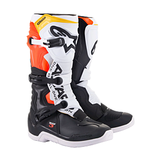 Alpinestars Motocross Boots Tech 3 - Black / White / Fluo Red / Yellow