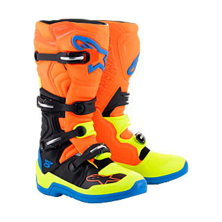Alpinestars Motocross Boots Tech 5 - Fluo Orange / Enamel Blue / Fluo Yellow