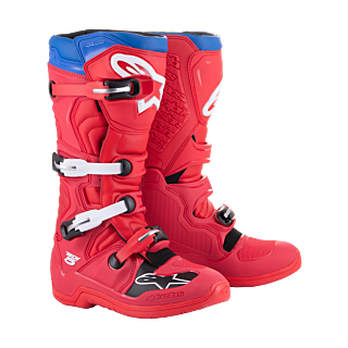 Alpinestars Motocross Boots Tech 5 - Red / Alpine Blue