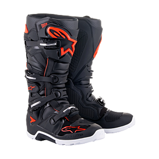 Alpinestars Motocross Boots Tech 7 Enduro - Black / Fluo Red