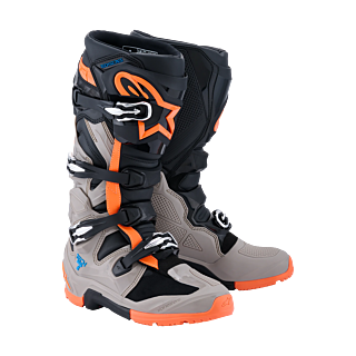 Alpinestars Motocross Boots Tech 7 Enduro - Black / Grey / Fluo Orange