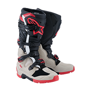 Alpinestars Motocross Boots Tech 7 Enduro - Black / Light Grey / Red