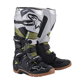 Alpinestars Motocross Boots Tech 7 Enduro - Black / Silver / Green