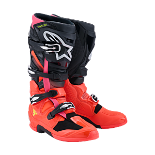 Alpinestars Motocross Boots Tech 7 - Black / Fluo Red / Fluo Pink