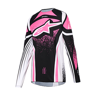 Alpinestars Women Motocross Jersey 2026 Techstar Nomur - Black / White / Fuchsia