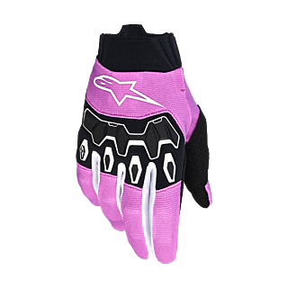 Alpinestars Women Motocross Gloves 2026 Full Bore V2 - White / Fluo Pink / Black