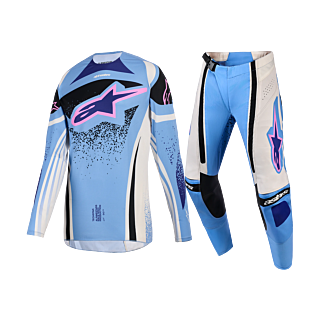 Alpinestars Women Motocross Gear 2026 Techstar Nomur - Light Blue / Off White / Black