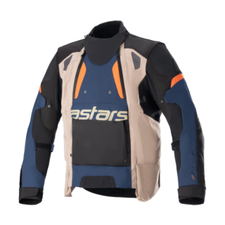 Alpinestars Enduro Jacket Halo Drystar - Dark Blue / Dark Khaki / Flame Orange