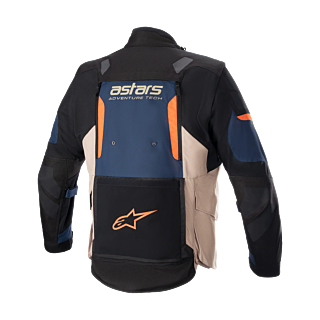 Alpinestars Enduro Jacket Halo Drystar - Dark Blue / Dark Khaki / Flame Orange