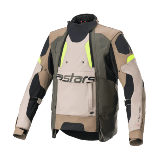 Alpinestars Enduro Jacket Halo Drystar - Dark Khaki / Sand / Fluo Yellow