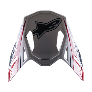 Alpinestars Helmet Visor S-M10 22.05 Carbon Meta 2 - White / Red / Blue