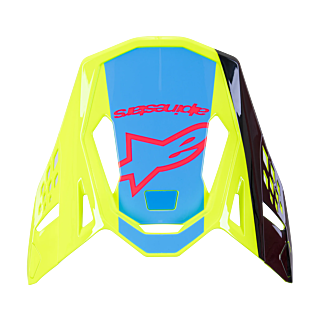 Alpinestars Helmet Visor S-M10 Unite - Gloss Fluo Yellow / Black / Diva Pink