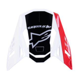 Alpinestars Helmet Visor S-M10 Unite - Gloss Red / White