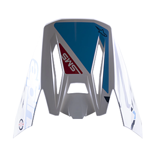 Alpinestars Helmet Visor S-M5 22.05 Action - White / Cyan / Dark Blue