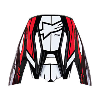 Alpinestars Helmet Visor S-M5 Action 2 - Gloss Black / White / Red