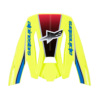 Alpinestars Helmet Visor S-M5 Sail - Gloss Fluo Yellow / Blue / Silver