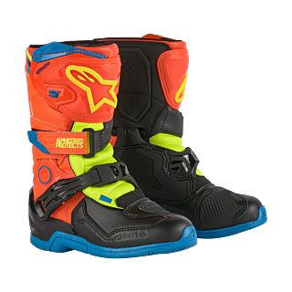 Alpinestars Kids Motocross Boots Tech 3S - Fluo Orange / Blue / Fluo Yellow