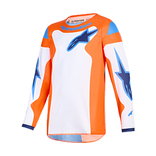 Alpinestars Youth Motocross Jersey 2026 Fluid Grid - Orange / Ucla / Blue