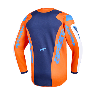 Alpinestars Youth Motocross Jersey 2026 Fluid Grid - Orange / Ucla / Blue