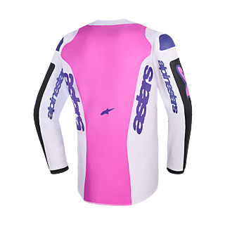 Alpinestars Youth Motocross Jersey 2026 Fluid Grid - Black / Light Grey / Purple