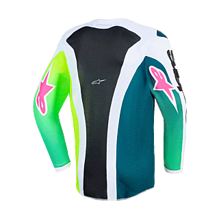 Alpinestars Youth Motocross Jersey 2026 Fluid Portl - Green / White / Black
