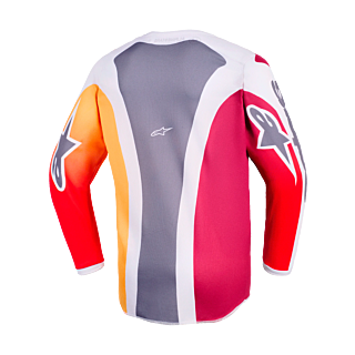 Alpinestars Youth Motocross Jersey 2026 Fluid Portl - Red / Light Grey / Dark Grey