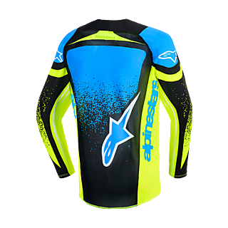 Alpinestars Youth Motocross Jersey 2026 Supertech Nomur - Dark Navy / Fluo Yellow / Ucla / Blue