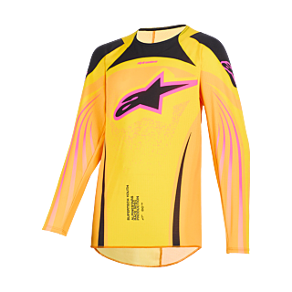 Alpinestars Youth Motocross Jersey 2026 Supertech Nomur - Orange / Yellow / Pink