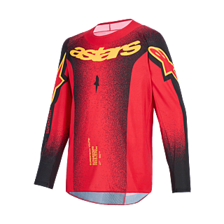 Alpinestars Youth Motocross Jersey 2026 Supertech Scenz - Red / Black / Yellow