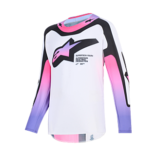 Alpinestars Youth Motocross Gear 2026 Supertech Vista - White / Purple / Black