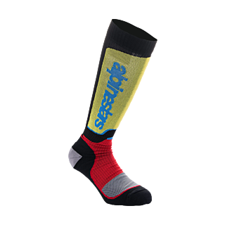 Alpinestars Youth Motocross Socks MX PLUS - Black / Red / Light Blue