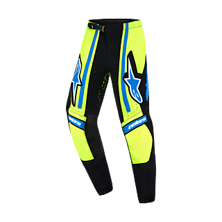 Alpinestars Youth Motocross Pants 2026 Supertech Nomur - Dark Navy / Fluo Yellow / Ucla / Blue