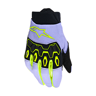 Alpinestars Youth Motocross Gloves 2026 Full Bore V2 - Purple / Fluo Yellow