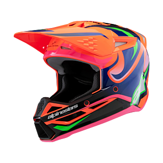 Alpinestars Youth Motocross Helmet S-M3 Deegan - Orange / Purple / Pink