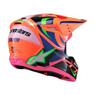 Alpinestars Youth Motocross Helmet S-M3 Deegan - Orange / Purple / Pink