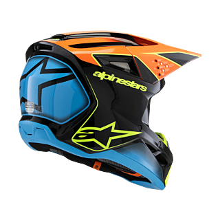 Alpinestars Youth Motocross Helmet S-M3 Fray - Black / Orange / Fluo Yellow