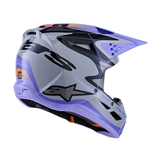 Alpinestars Youth Motocross Helmet S-M3 Jettson - Grey / Purple / Black