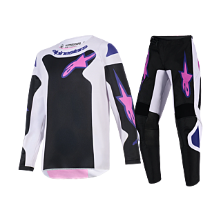 Alpinestars Youth Motocross Gear 2026 Fluid Grid - Black / Light Grey / Purple