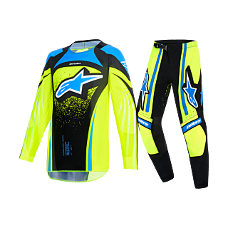 Alpinestars Youth Motocross Gear 2026 Supertech Nomur - Dark Navy / Fluo Yellow / Ucla / Blue