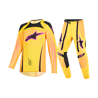 Alpinestars Youth Motocross Gear 2026 Supertech Nomur - Orange / Yellow / Pink